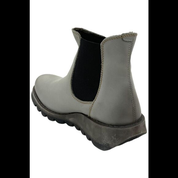 FLY London Women's Leather Chelsea Boots Salv Military Cloud - Medium - Picture 3 of 3